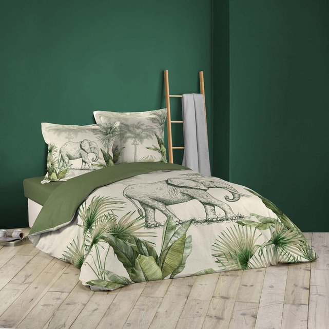 Parure Housse De Couette Collection Elephant D Afrique Vert Douceur D Interieur La Redoute