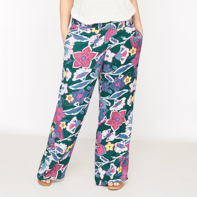 Printed Draping Wide Leg Trousers Printed Draping Wide Leg Trousers