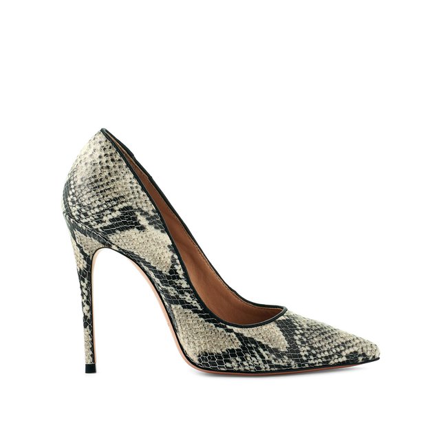 snakeskin stiletto heels