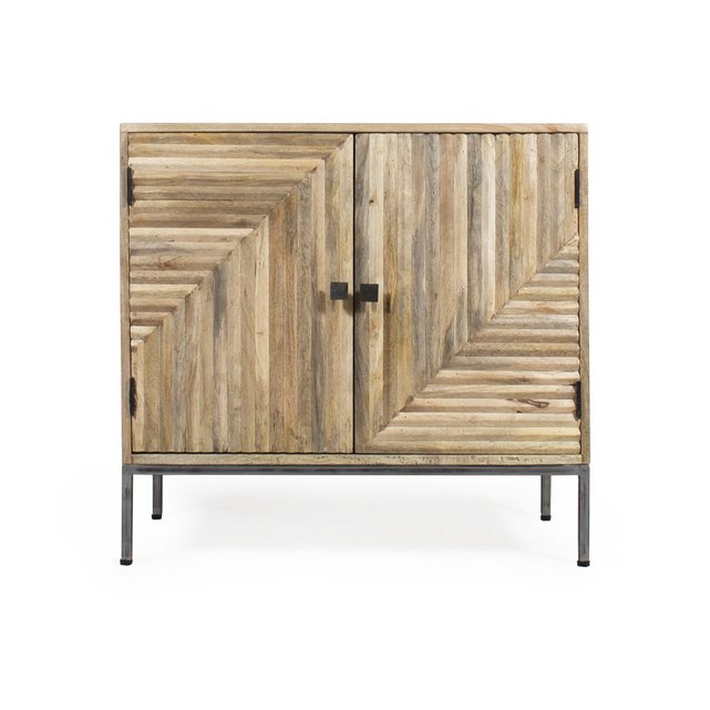 Buffet Scandinave Design Relief 2 Portes Bois Clair Made In Meubles La Redoute