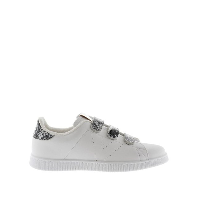 Baskets cuir tenis tiras serpiente blanc Victoria | La Redoute