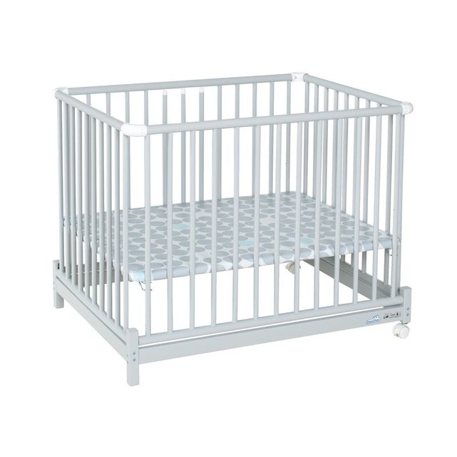 Parc Pliable Euro Parc Plus Hetre Gris Pois 76x97 Geuther La Redoute