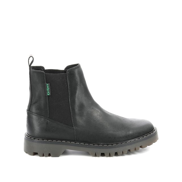 Deckfit leather chelsea boots black Kickers La Redoute