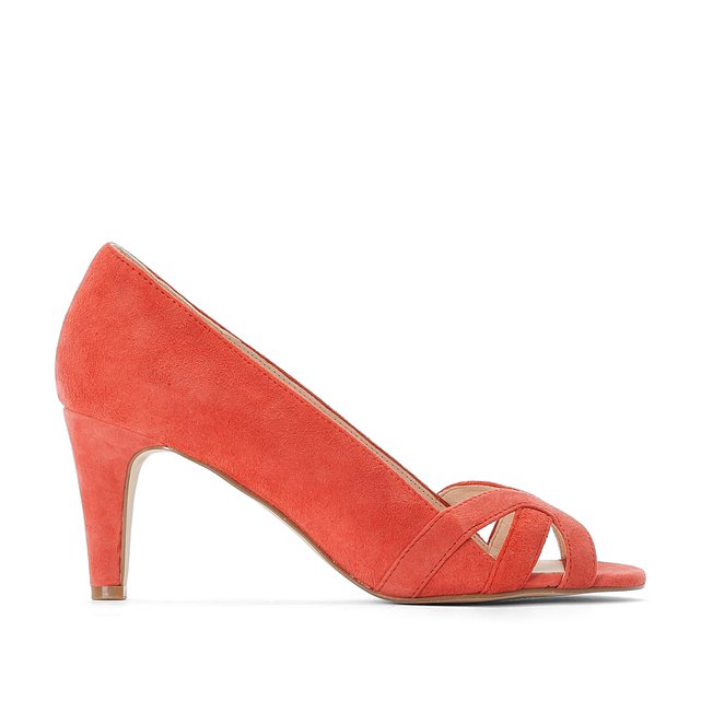 Pumps mit offener Zehenpartie, Leder  LA REDOUTE COLLECTIONS image 0