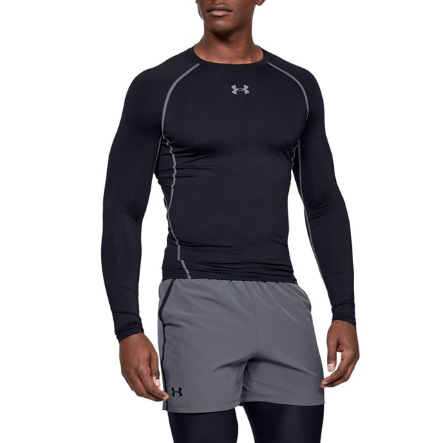 Crew-neck compression t-shirt with long 