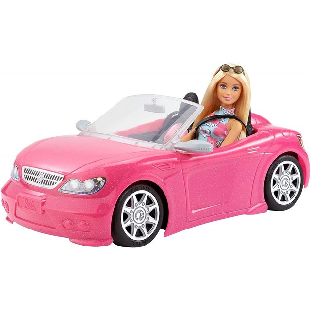 voiture barbie rose