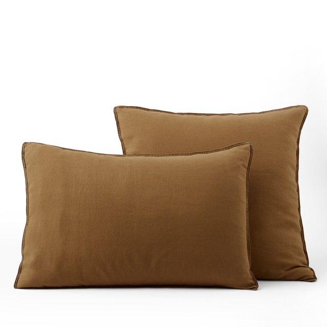 Helm pillowcase in faded hemp fabric Am.Pm | La Redoute