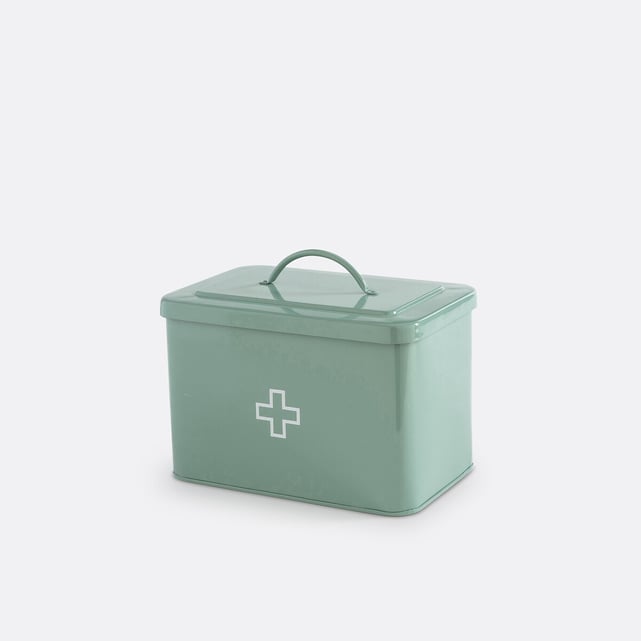 Sanixa Boîte à Pharmacie 4 Litres Blanc - Fermeture Clic, Poignée, Rangement Médicaments Maison/Voiture