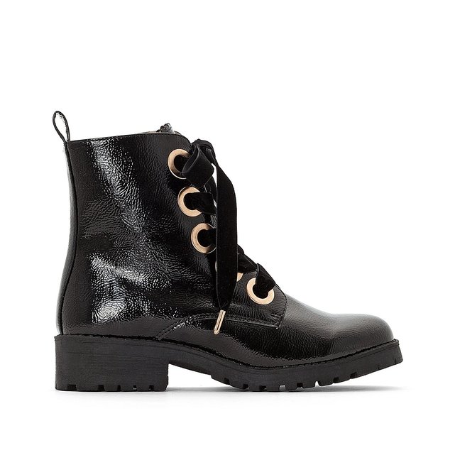 bottines femme à lacets rétro