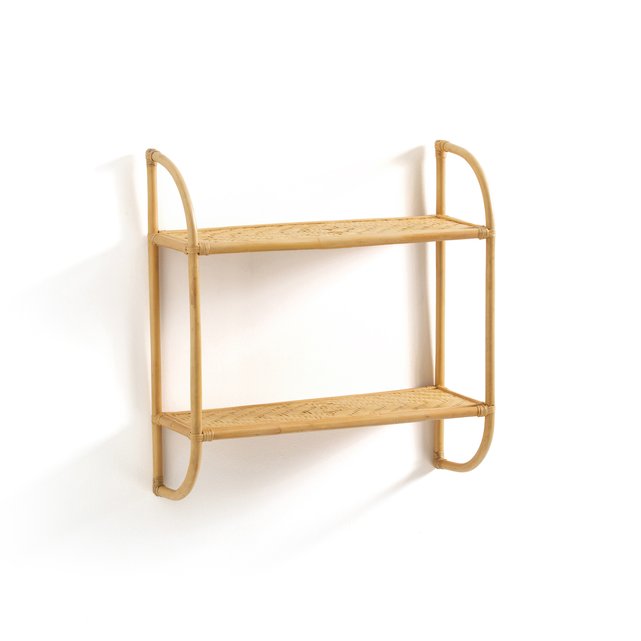 Malu Vintage Wall Shelves In Rattan Natural La Redoute Interieurs - Antique Wall Shelf Unit Malu Vintage Wall Shelves In Rattan Natural La Redoute Interieurs - Antique Wall Shelf Unit