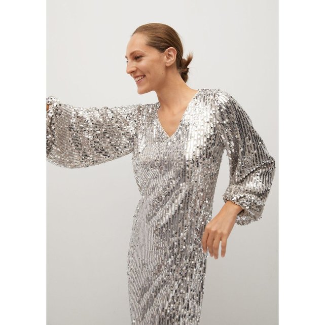 mango robe sequin