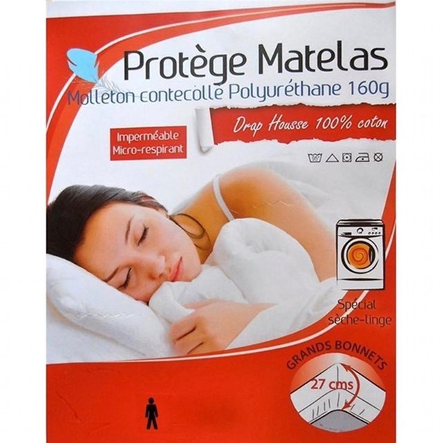 Protège matelas molleton imperméable enduction respirante ...