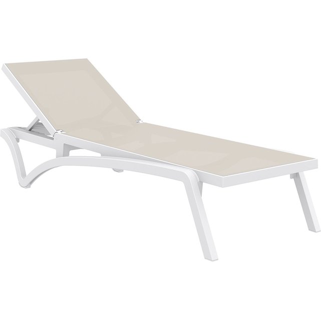 Chaise Longue Ajustable A Roulettes Miliboo La Redoute