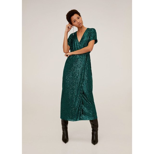 robe en sequin mango