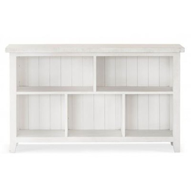 Bibliotheque Bois Blanc 130x33x78cm Decoration D Autrefois La Redoute