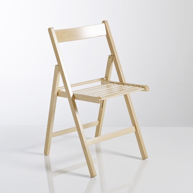 Yann Solid Beech Folding Chairs Set Of 2