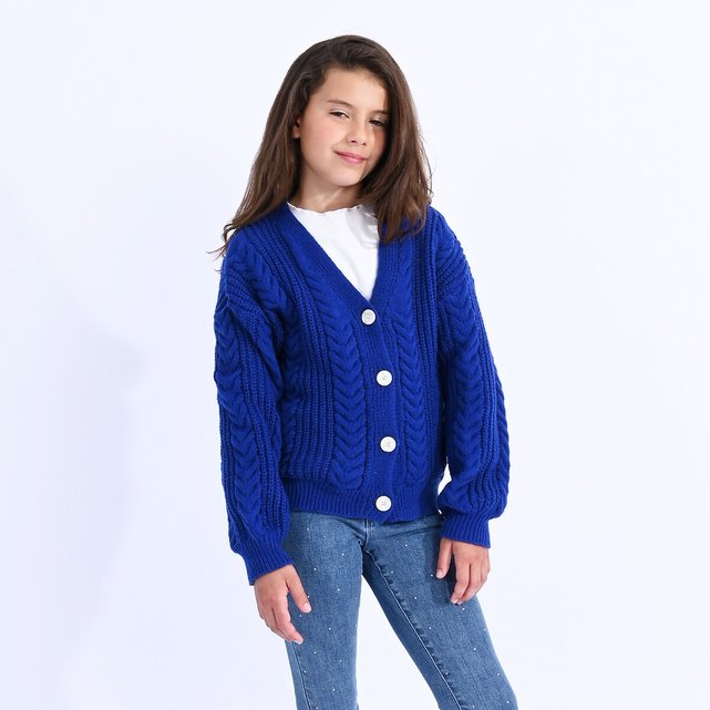 Girls royal blue cardigan sale