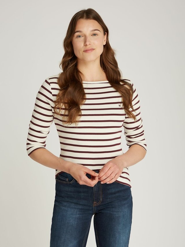 Tee shirt manche longue tommy hilfiger femme new arrivals