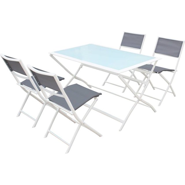 Salon de jardin repas en textilène \ Salon de jardin repas en textilène \