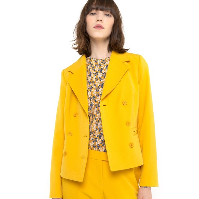 Esprit Veste De Tailleur - Uni - Femme Blouson motard court. Doudoune en velours côtelé. Veste croisée à carreaux. Trucker en velours côtelé et mouton synthétique.