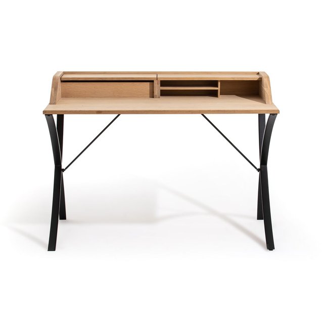 Bureau Secretaire Epitre Bois Chene Clair Pieds Noirs Am Pm La Redoute