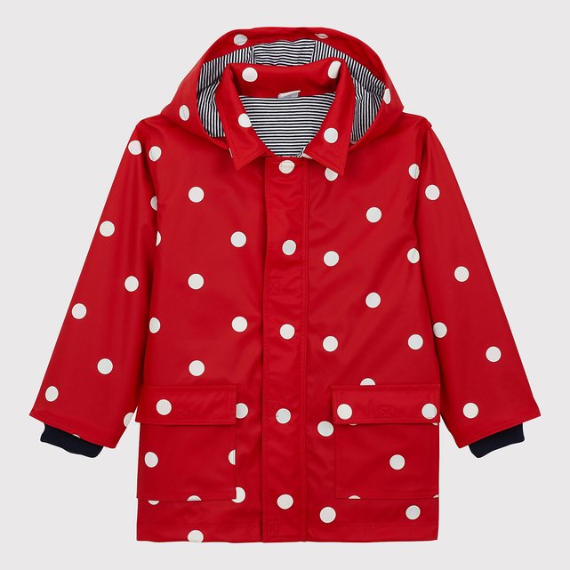 red polka dot jacket