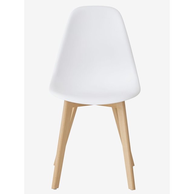 Chaise scandinave enfant, assise h 45 cm blanc Vertbaudet  La Redoute