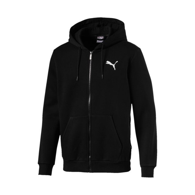 Zip-up hoodie black Puma | La Redoute