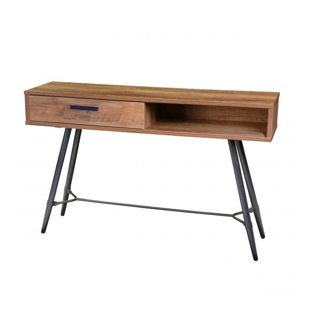 Console D Entree En Metal Noir Et En Bois Hampton L120cm Bois Wadiga La Redoute
