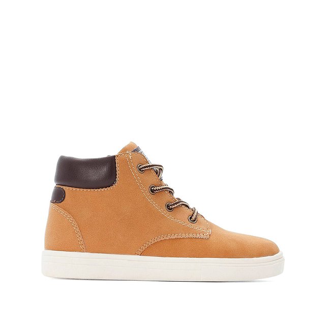 kids brown lace up boots