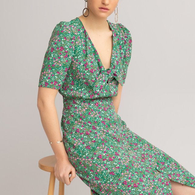 short puff sleeve dress