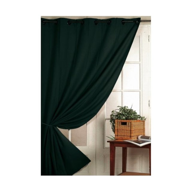 Rideau 100% occultant ignifugé m1 noir noir Home Maison ...