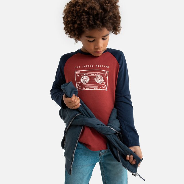 Camisola de mangas compridas, motivo à frente, 3-12 anos  LA REDOUTE COLLECTIONS image 0