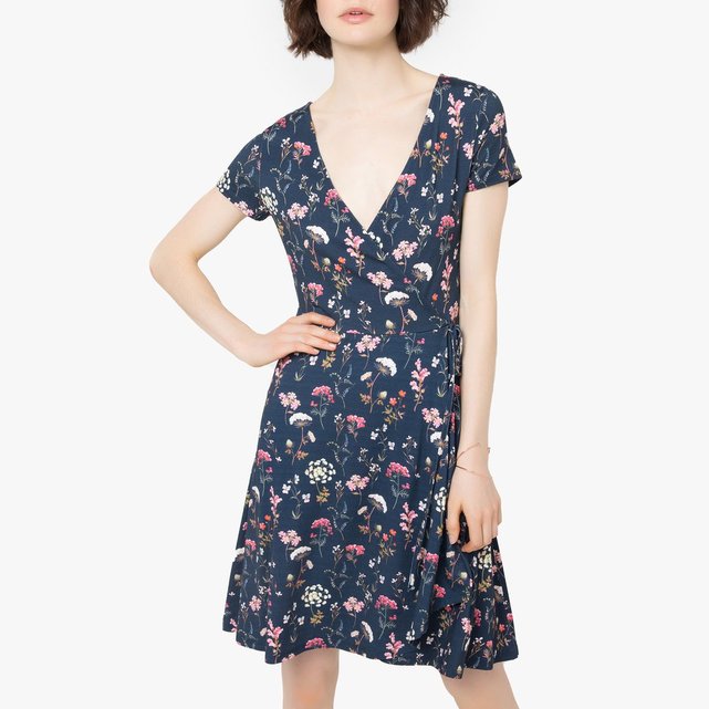 À Fleurie Nouer Robe Portefeuille Ceinture IvYf67bgy