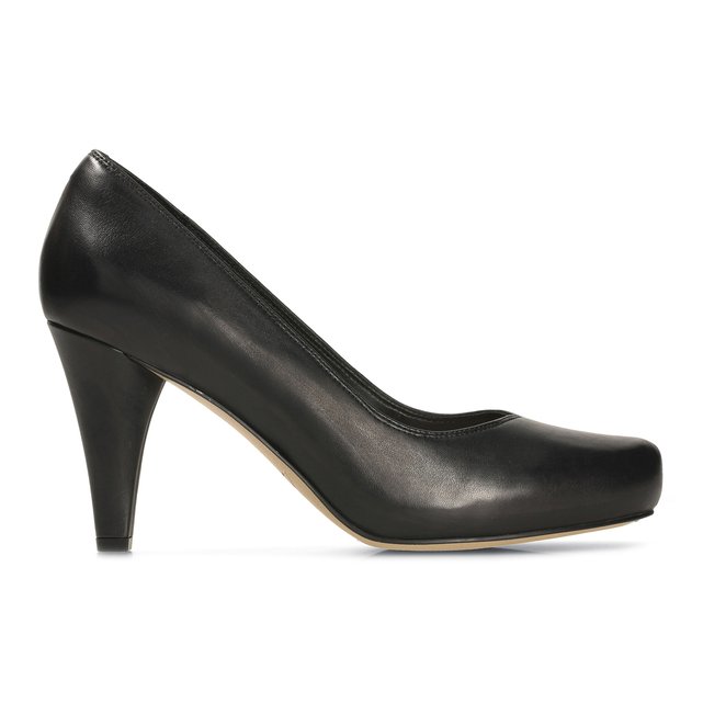 Dalia rose leather court shoes , black, Clarks | La Redoute
