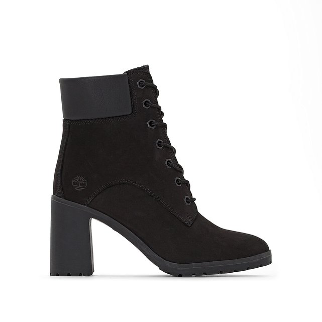 black high heel timbs
