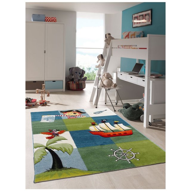 Tapis enfant smart pirate bleu Un Amour De Tapis | La Redoute