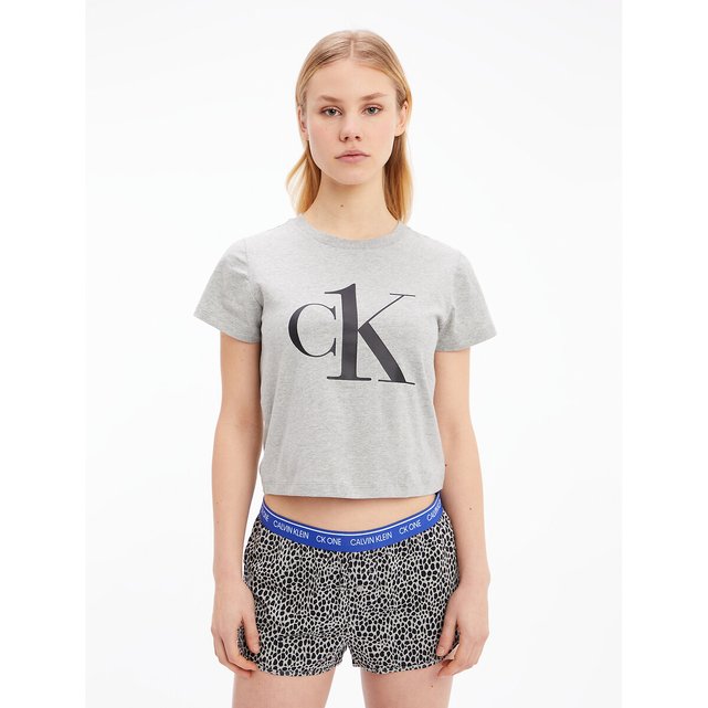 Cotton short pyjamas , grey, Calvin Klein Underwear | La Redoute