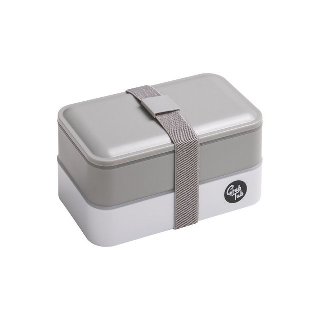 Grey 2-piece lunch box with cutlery , grey, Premier | La Redoute