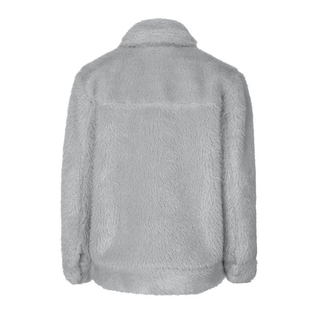 Manteau court imitation fourrure colbie jacket bleu ciel Manteau court imitation fourrure colbie jacket bleu ciel