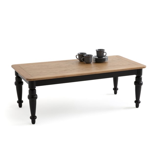 Lipstick Oak Coffee Table La Redoute Interieurs - Coffee Table Dark Wood And Black Lipstick Oak Coffee Table La Redoute Interieurs - Coffee Table Dark Wood And Black