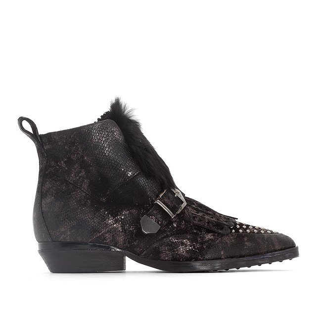 Chrissie Leather Ankle Boots