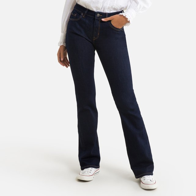 Mid rise bootcut jeans in organic cotton mix , untreated, Esprit | La  Redoute