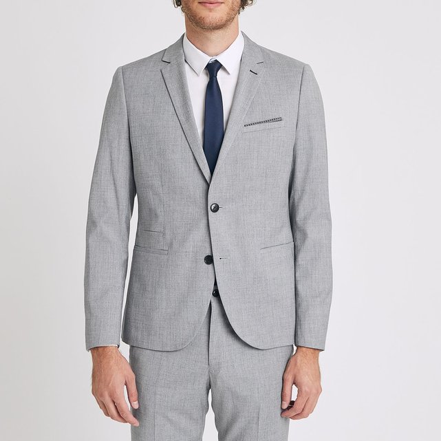 Veste de costume coupe extra slim gris clair Brice | La Redoute Veste de costume,coupe slim | Brice