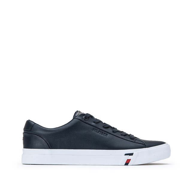 Corporate Leather Trainers Dark Blue Tommy Hilfiger La Redoute