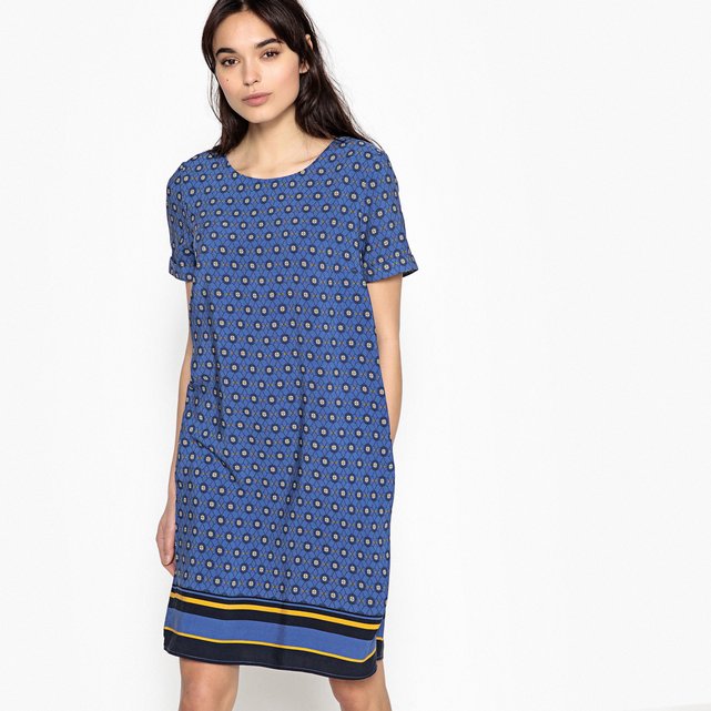 Printed shift dress , print/blue background, La Redoute Collections ...