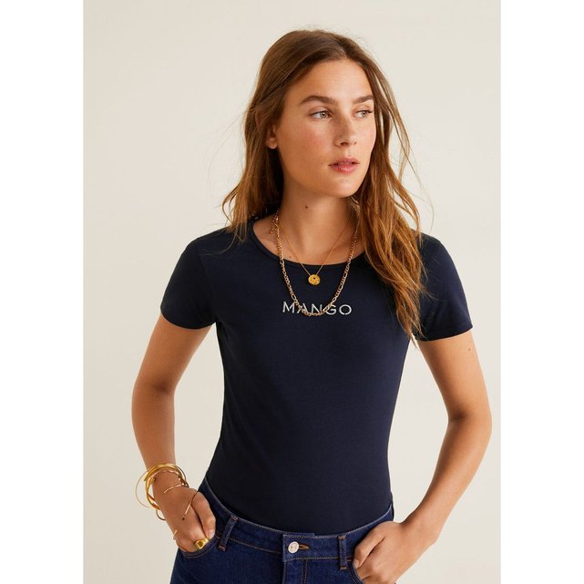 T-shirt logo brodé Mango | La Redoute