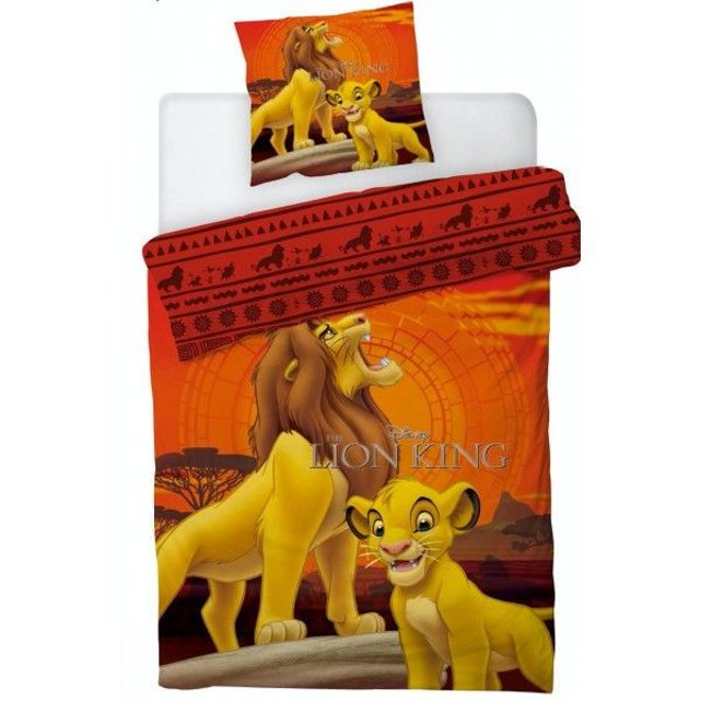 Parure De Lit Enfant Le Roi Lion Simba Rouge Disney La Redoute