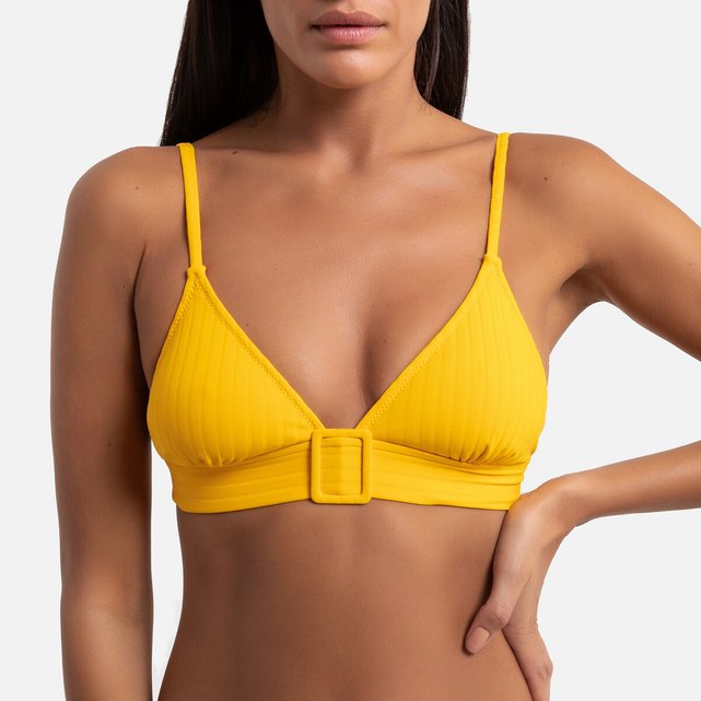 triangle yellow bikini