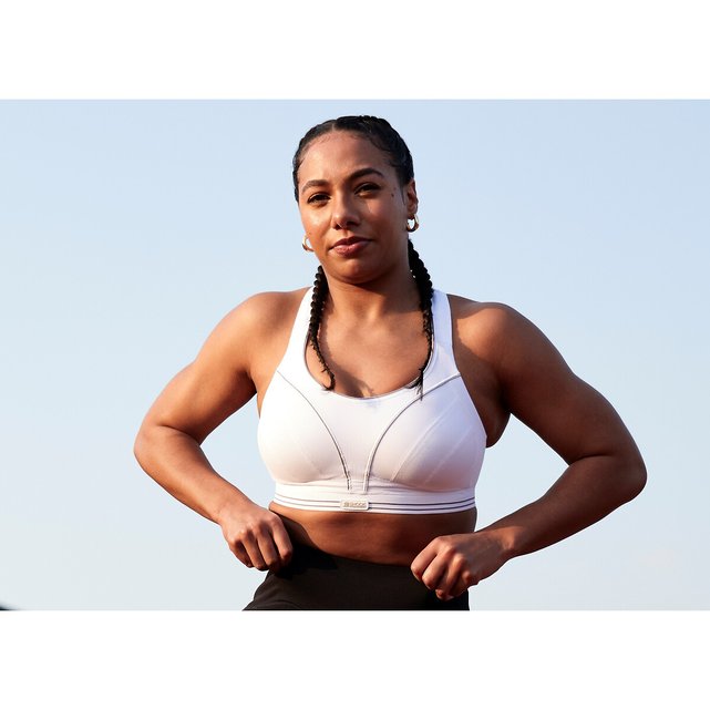 Plus Size Sports Bra - Black with ABA Logo  Plus size sports bras, Red sports  bra, Sports bra